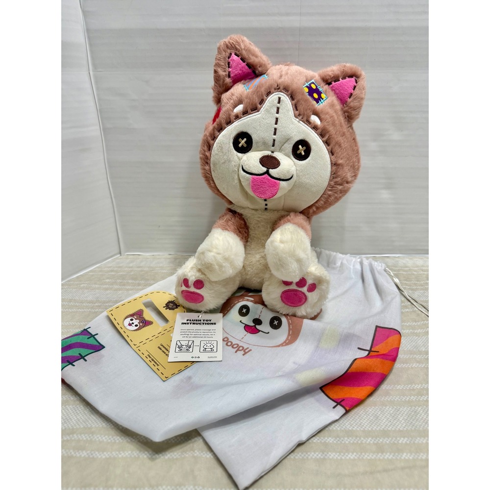 Moriah Elizabeth Shiba Inu Plush Stuffed Animal Frankenstein Patchwork with Bag